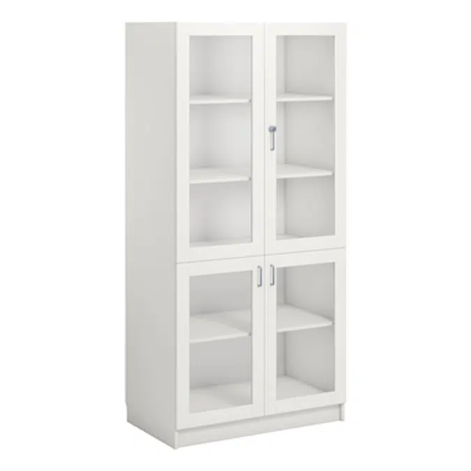 Norden material cabinet 4 glas B100xD60xH210 white