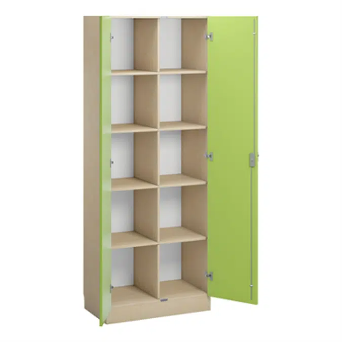 Norden material cabinet 10 tray B80xD47xH210 birch