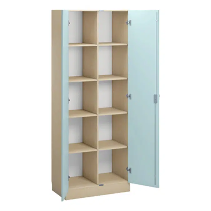 Norden material cabinet 10 tray B80xD47xH210 birch