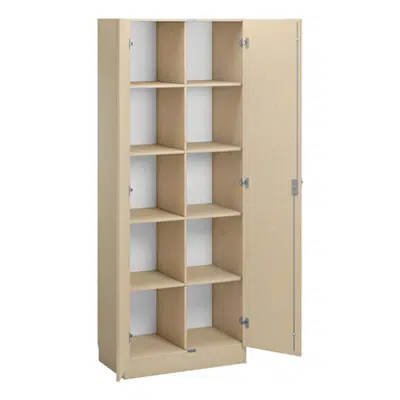 Norden material cabinet 10 tray B80xD47xH210 birch