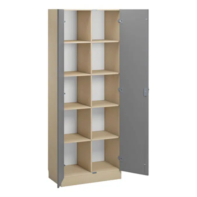 Norden material cabinet 10 tray B80xD47xH210 birch