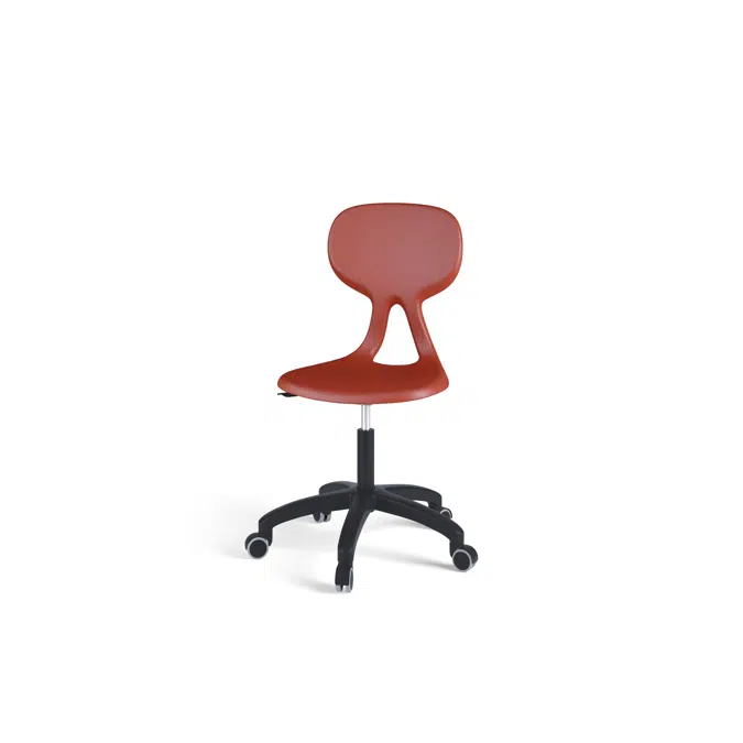 Stol Poly gas medium sh 38-50 cm med hjul