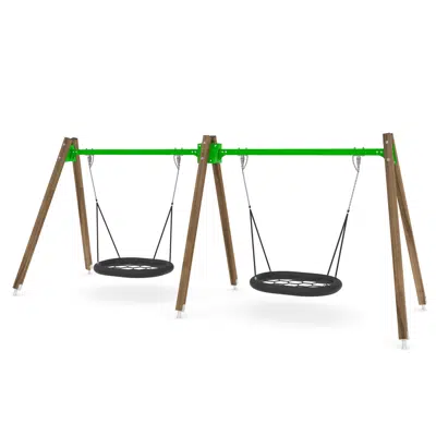 obraz dla SWING Double Birdnest Swing, wood