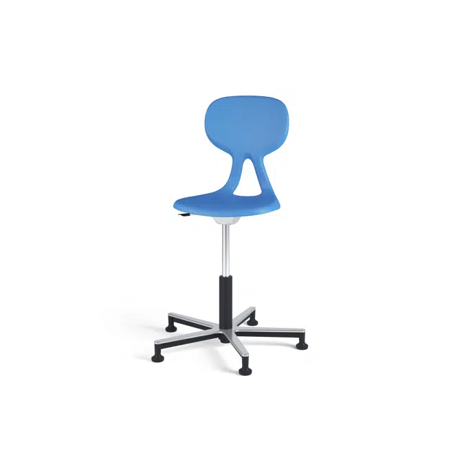Stol Poly gas Alu medium sh 50-70 cm med glidfötter
