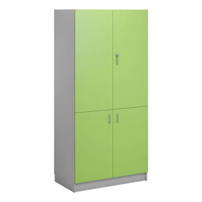 Norden material cabinet 4 solid door B100xD60xH210 grey