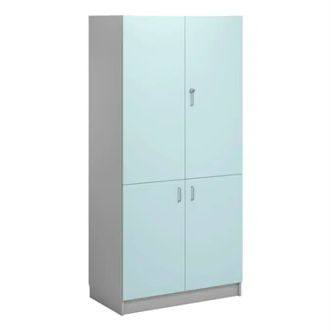 Norden material cabinet 4 solid door B100xD60xH210 grey