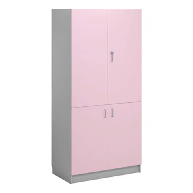 Norden material cabinet 4 solid door B100xD60xH210 grey