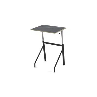 Image for Table Altudo acoustic linoleum 70x60 cm black frame