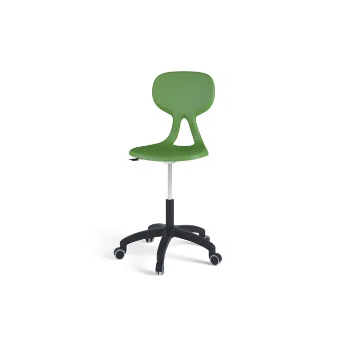 Stol Poly gas medium sh 50-70 cm med hjul