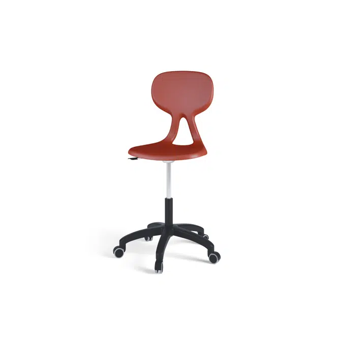 Stol Poly gas medium sh 50-70 cm med hjul