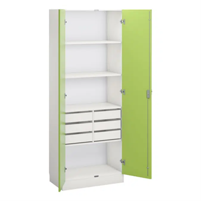 Norden material cabinet 6 drawer B80xD47xH210 white
