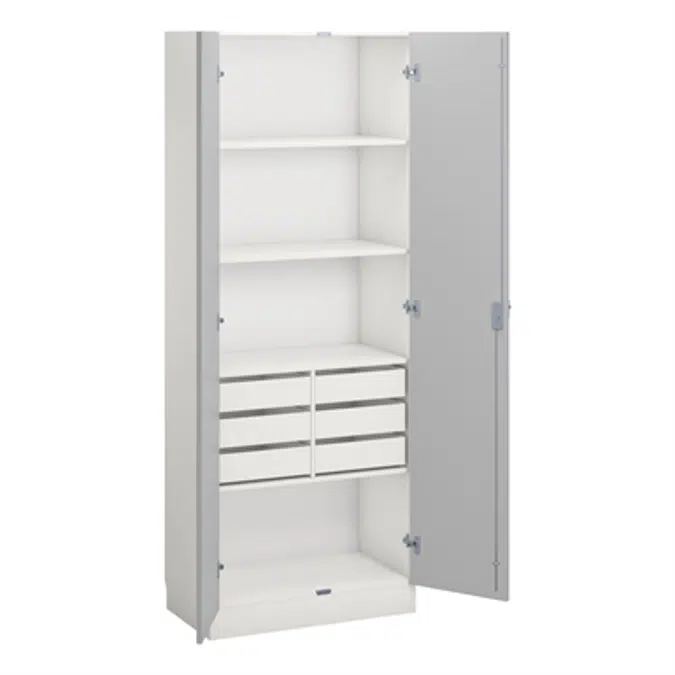 Norden material cabinet 6 drawer B80xD47xH210 white