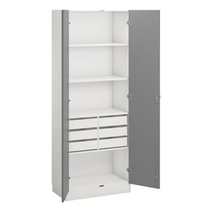 Norden material cabinet 6 drawer B80xD47xH210 white