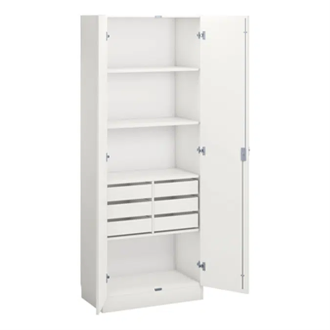 Norden material cabinet 6 drawer B80xD47xH210 white