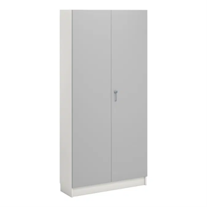 Norden material cabinet 2 solid door B100xD32xH210 white