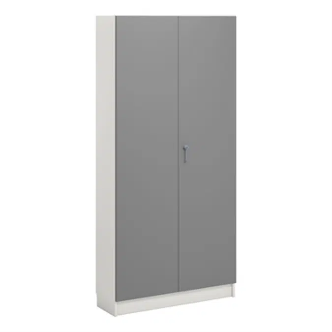 Norden material cabinet 2 solid door B100xD32xH210 white