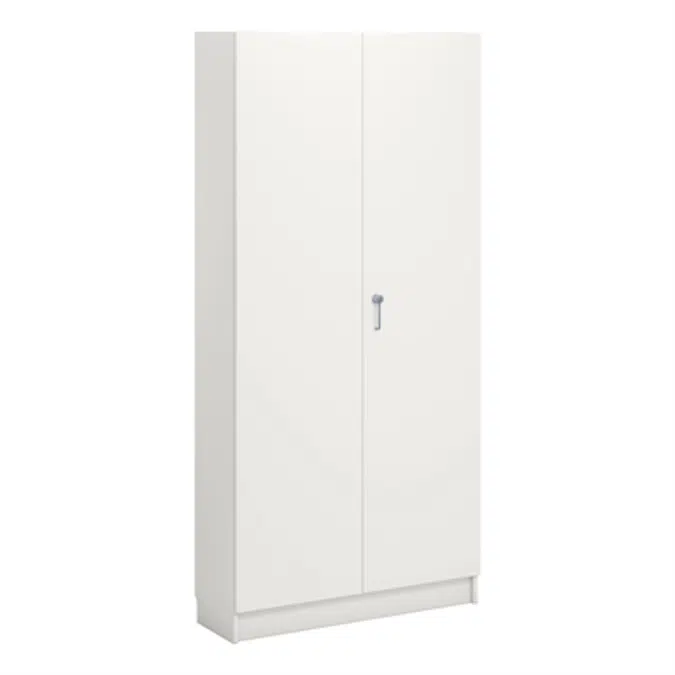 Norden material cabinet 2 solid door B100xD32xH210 white