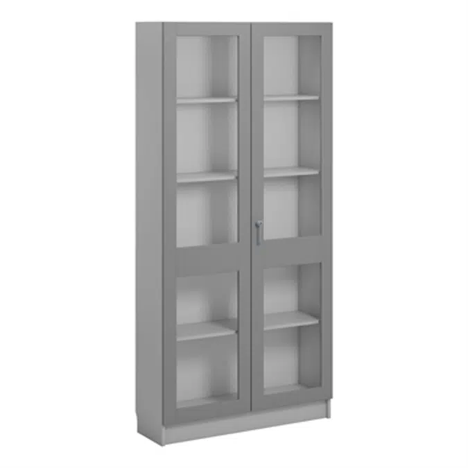 Norden material cabinet 2 solida glas B100xD32xH210 grey