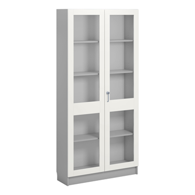 Image for Norden material cabinet 2 solida glas B100xD32xH210 grey