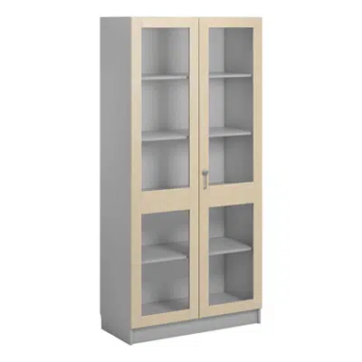 Norden material cabinet 2 solida glas B100xD47xH210 grey