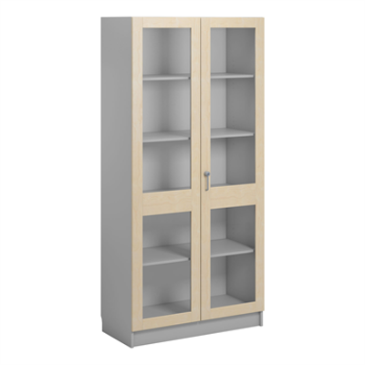 Image for Norden material cabinet 2 solida glas B100xD47xH210 grey