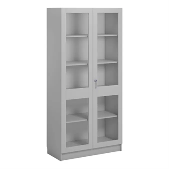 Norden material cabinet 2 solida glas B100xD47xH210 grey