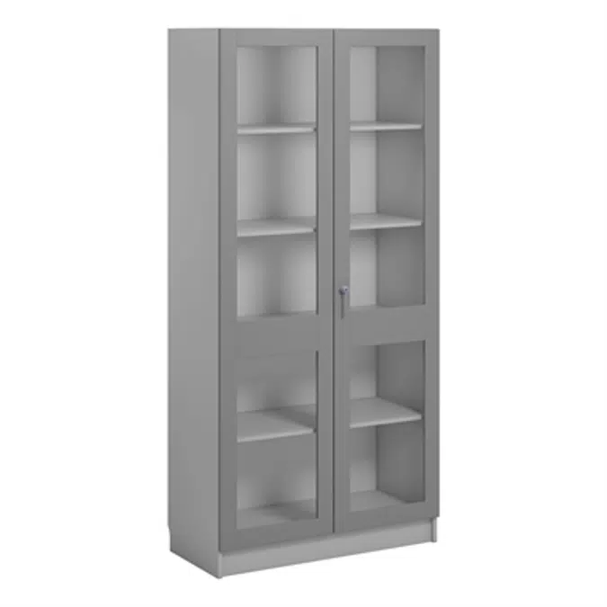 Norden material cabinet 2 solida glas B100xD47xH210 grey