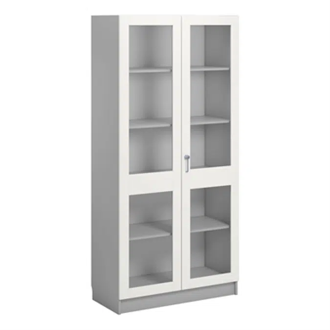Norden material cabinet 2 solida glas B100xD47xH210 grey