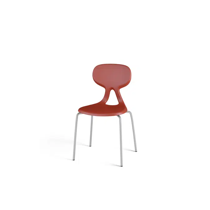 Stol Poly 4 medium 37 cm sølv