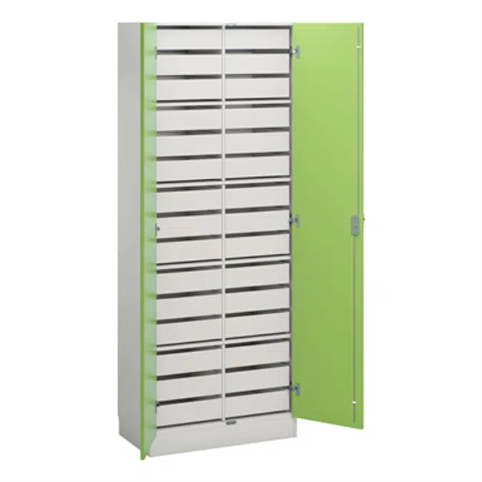 Norden material cabinet 30 drawer B80xD47xH210 white