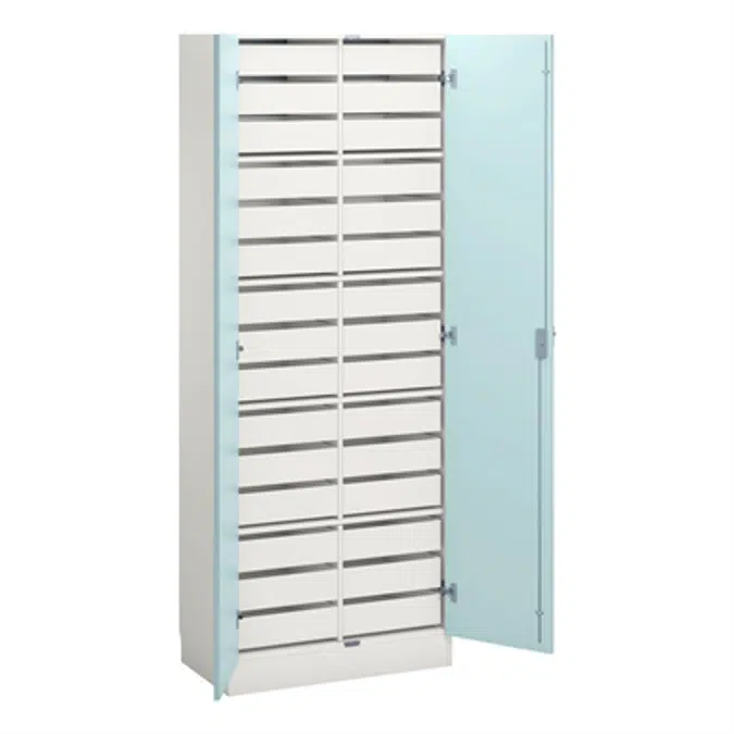 Norden material cabinet 30 drawer B80xD47xH210 white