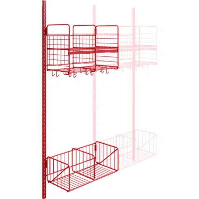 Wille 2-tray wall Add-on section