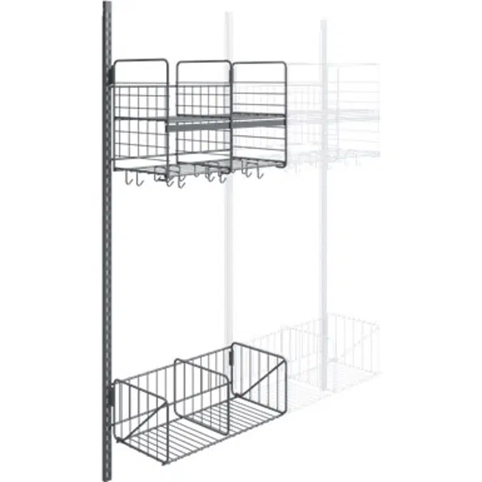 Wille 2-tray wall Add-on section