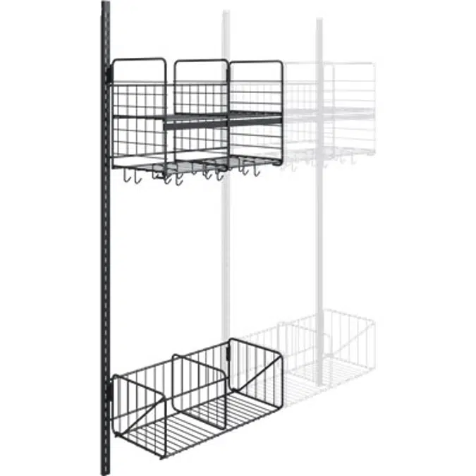 Wille 2-tray wall Add-on section