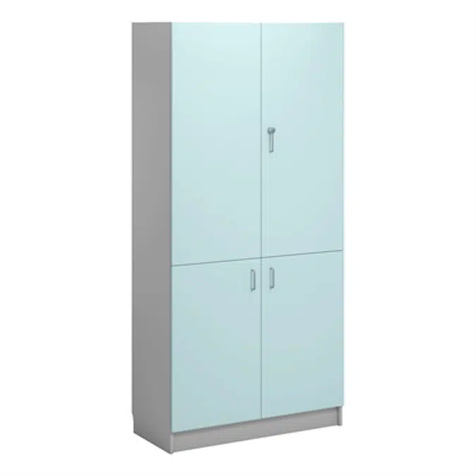 Norden material cabinet 4 solid door B100xD47xH210 grey
