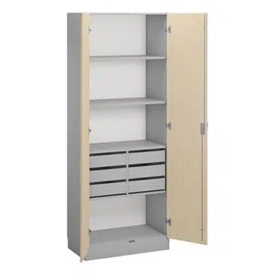 Norden material cabinet 6 drawer B80xD47xH210 grey