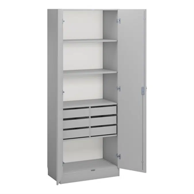 Norden material cabinet 6 drawer B80xD47xH210 grey