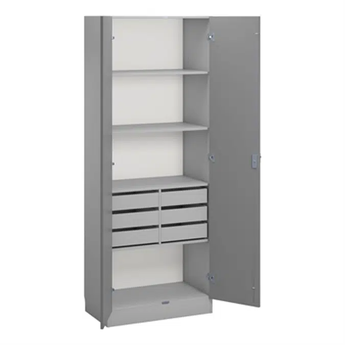 Norden material cabinet 6 drawer B80xD47xH210 grey