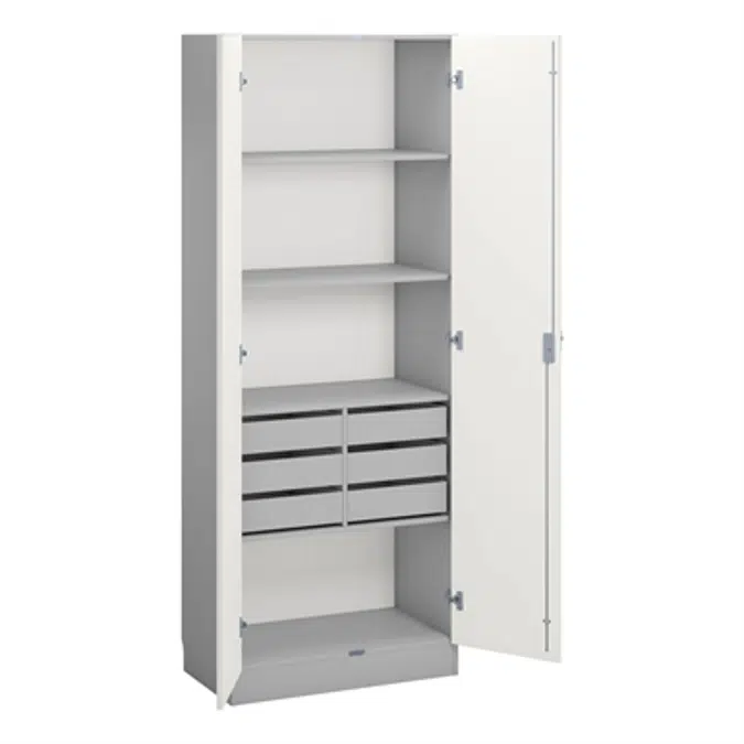 Norden material cabinet 6 drawer B80xD47xH210 grey
