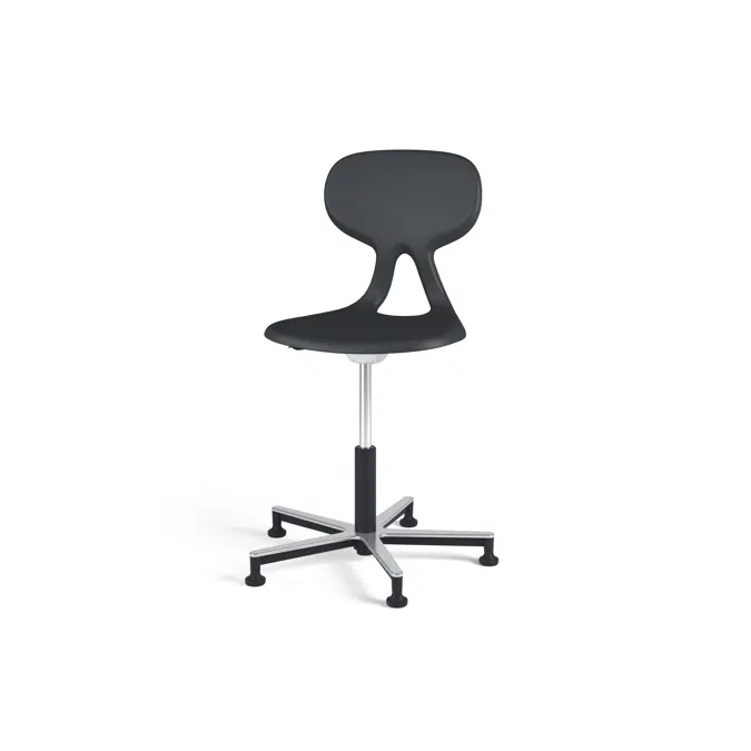 Stol Poly gas Alu large sh 50-70 cm med glidfötter