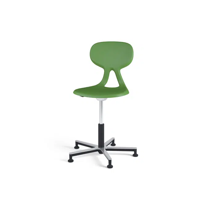 Stol Poly gas Alu large sh 50-70 cm med glidfötter