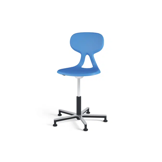 Stol Poly gas Alu large sh 50-70 cm med glidfötter