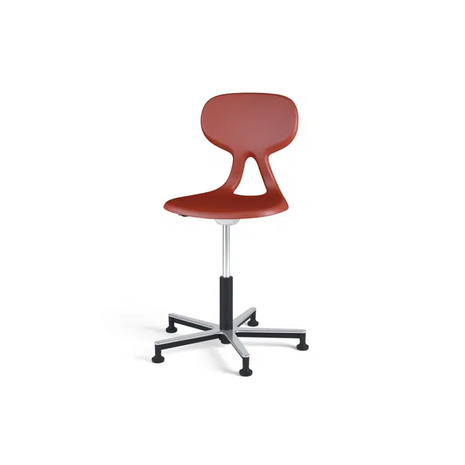 Stol Poly gas Alu large sh 50-70 cm med glidfötter