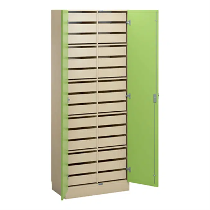Norden material cabinet 30 drawer B80xD47xH210 birch