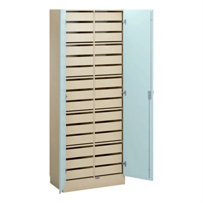 Norden material cabinet 30 drawer B80xD47xH210 birch