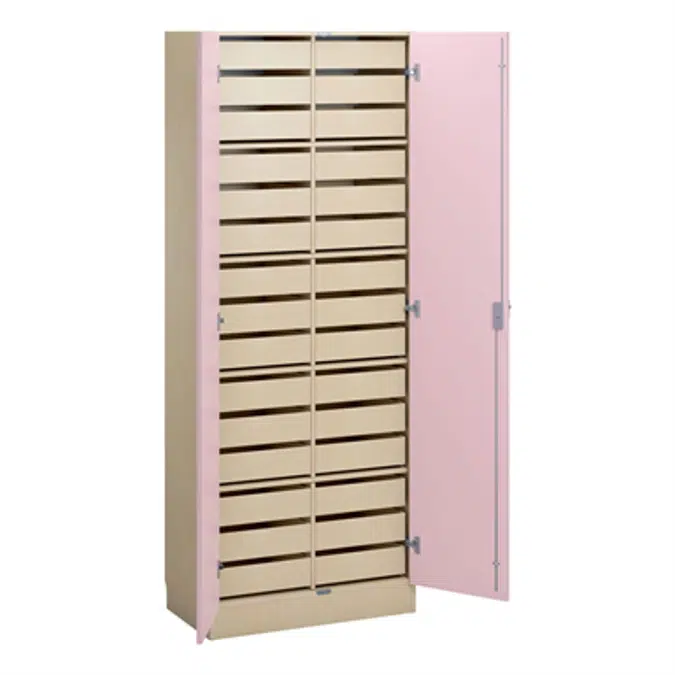 Norden material cabinet 30 drawer B80xD47xH210 birch