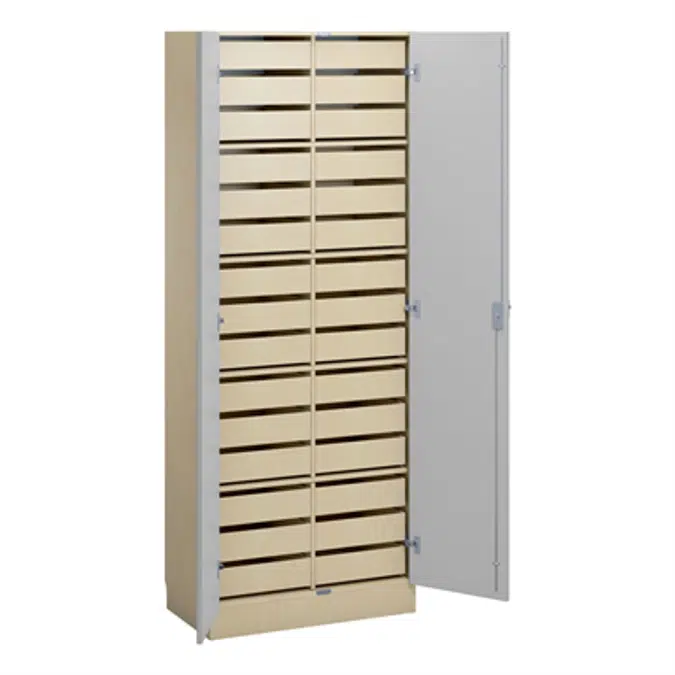 Norden material cabinet 30 drawer B80xD47xH210 birch