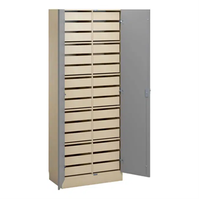 Norden material cabinet 30 drawer B80xD47xH210 birch