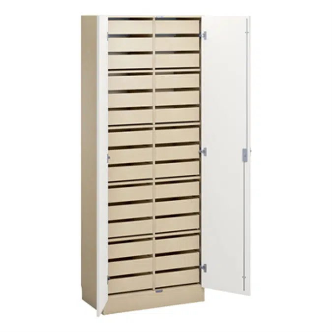 Norden material cabinet 30 drawer B80xD47xH210 birch
