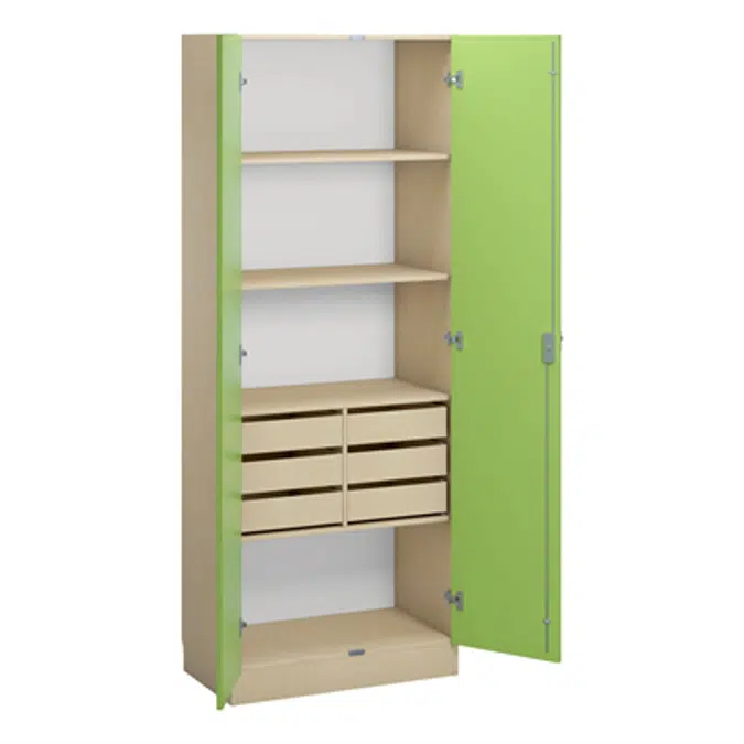 Norden material cabinet 6 drawer B80xD47xH210 birch